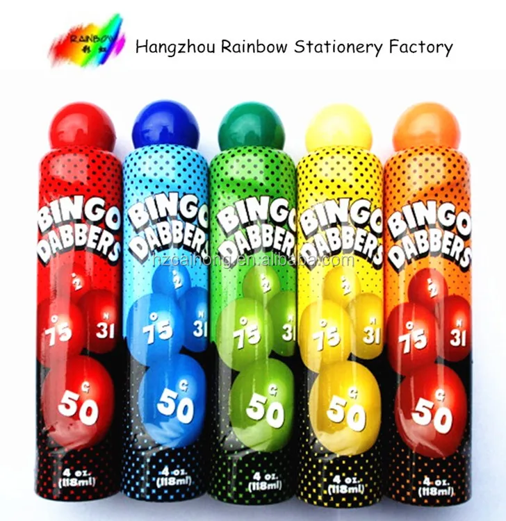 Custom Bingo Daubers 4oz Large Capacity Bingo Supplies Wholesale Neon