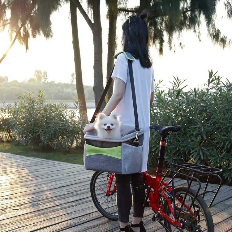 Outdoor Bike Sports Cat Carrier Basket Pet Bicycle Front Dog Carrier