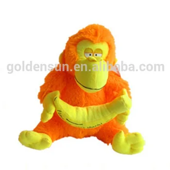 orange monkey stuffed animal