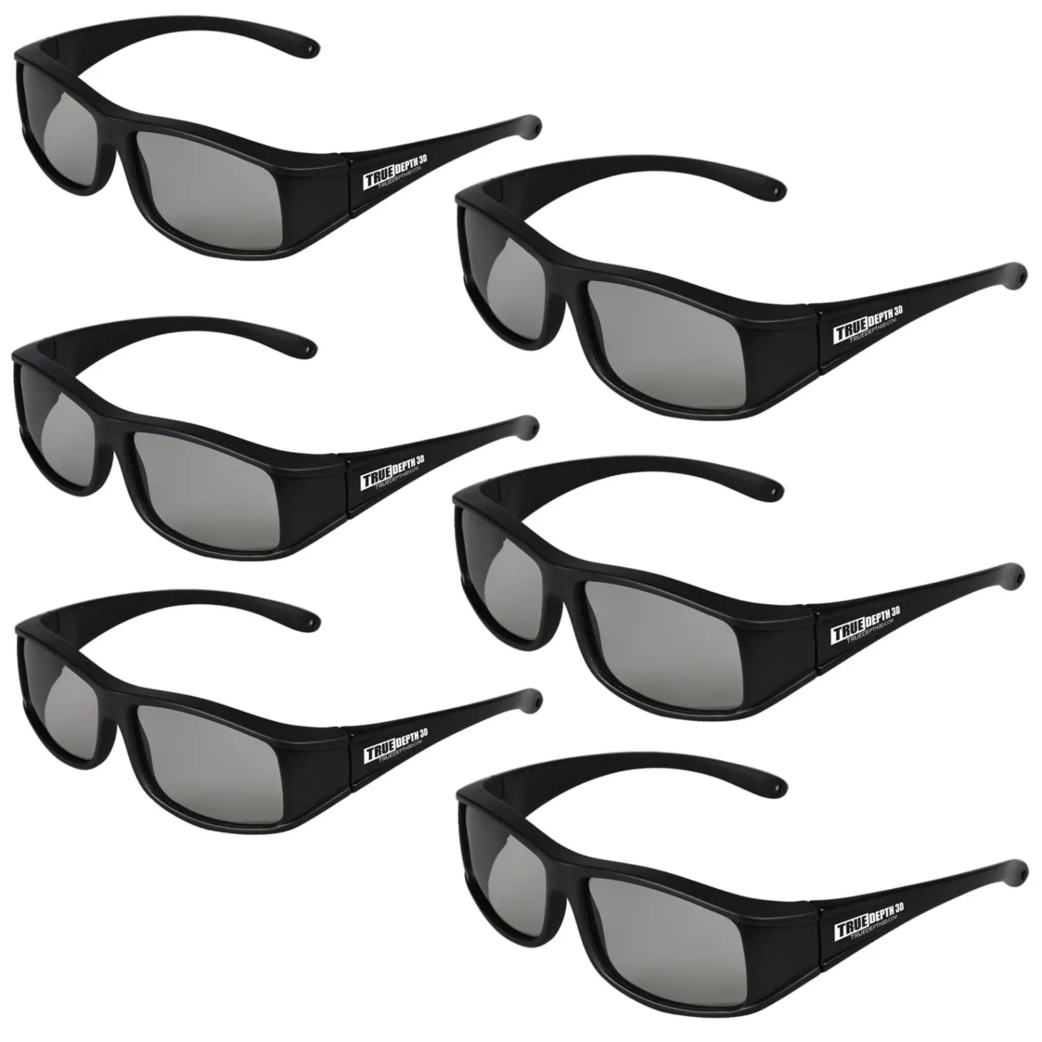 True Depth 3D® Circular Polarized Glasses for Passive LG 3D TVs (6 Pairs!)