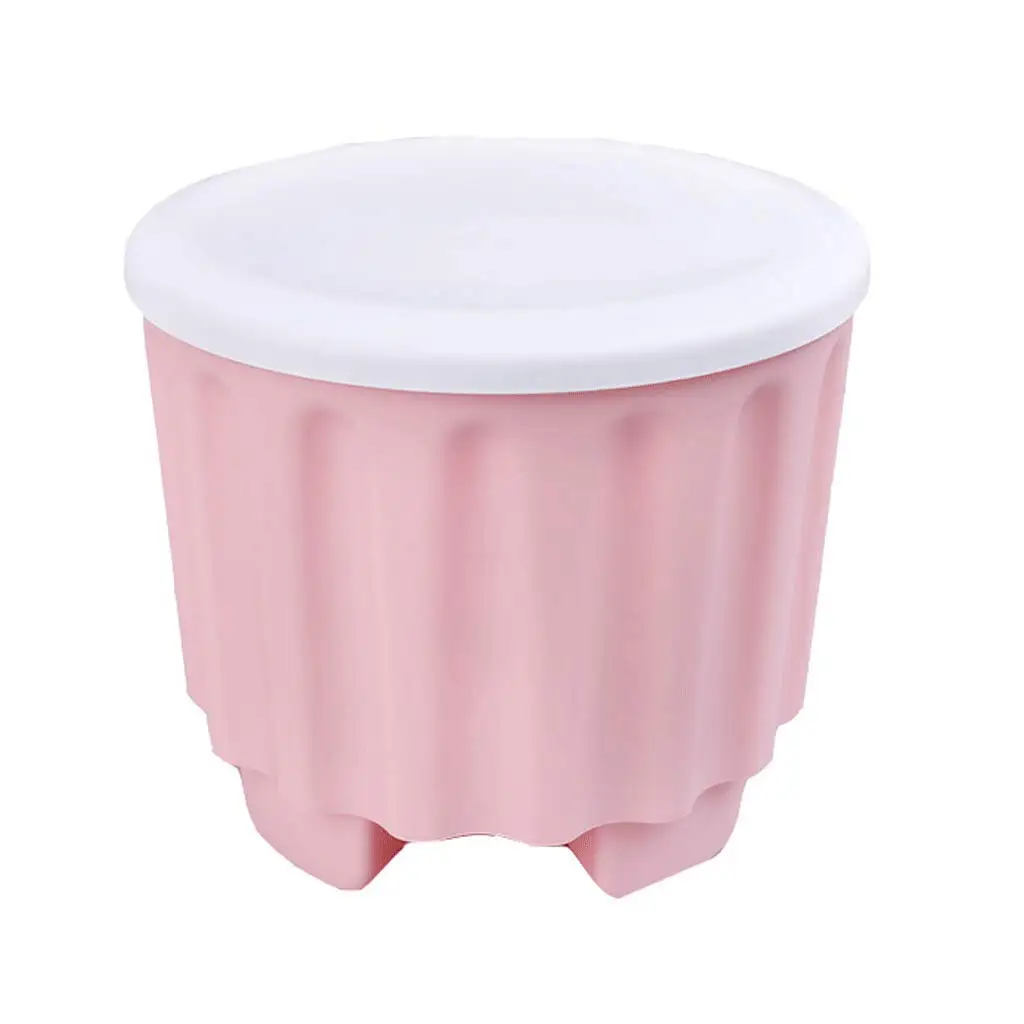Storage Stool Plastic Storage Stool Multifunctional Storage Stool Stackable Storage Stool (Color : C)