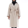 2018 New Winter Coat Women Double Face Wool Jacket Turn-down Collar with belt