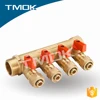 2/3/4 ways heating flow water meter tube pipe fittings connector brass copper industrial manifold control electric gas airs