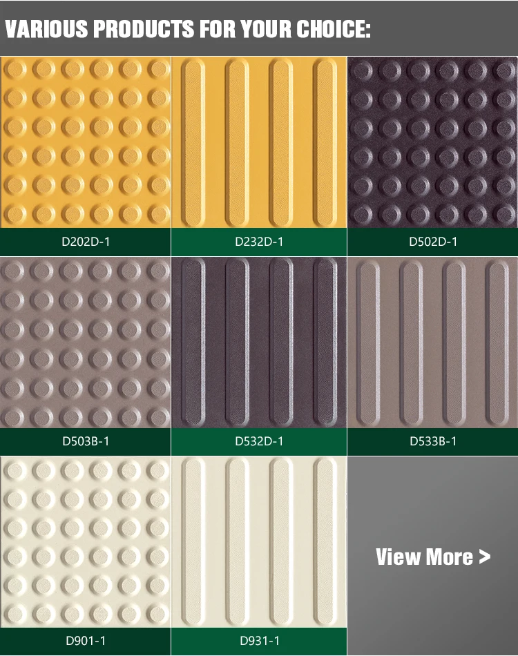 300x300 400x400 Porcelain Blind Road Tile Stripe Blind Tactile Paving