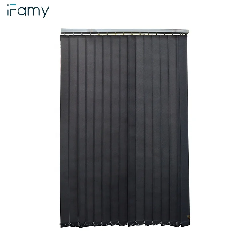 Chinese Manufacture Direct Best selling 89mm Gray window Vertical blind curtain for sliding door