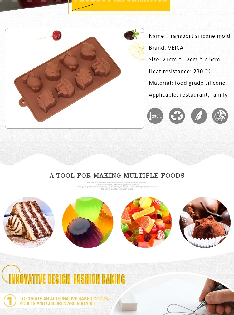 Wholesale 9 Cavity Funny Shaped Food Grade Silicone Cake Mold Silicone Chocolate Mould