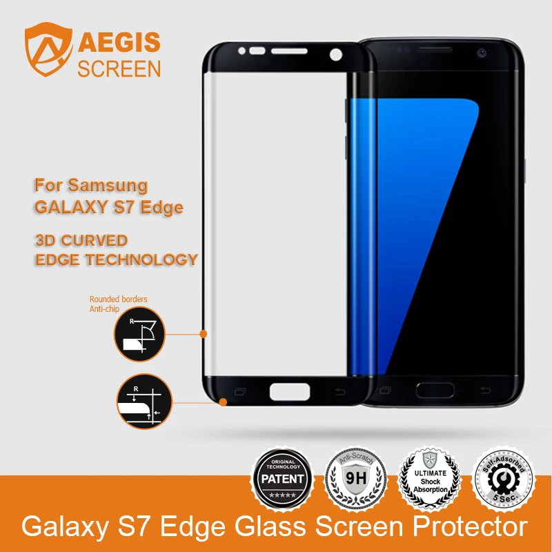 Factory hot selling Samsung S7 3d curved tempered glass clear screen protector