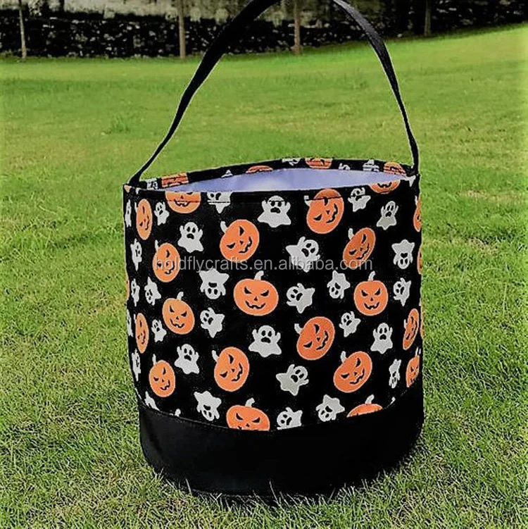 Pumpkin and Ghost Bucket