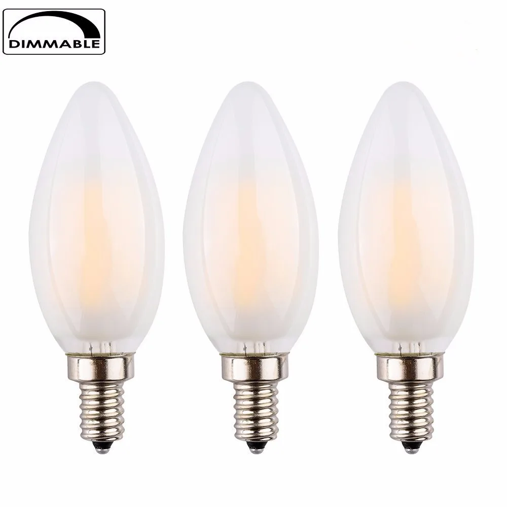 360 Degree c35 c32 B10 E12 E14 CE RoHS Led Filament Bulb ,Warm White ,LED Candle Bulb