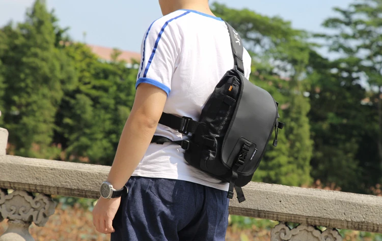 Mensageiro à Prova Bolsa de 8 Bolsas Sling Motocicleta Preta Ultra Robusto Cordura d' Água l 25 Mensageiro à prova d' água Saco De 8 L