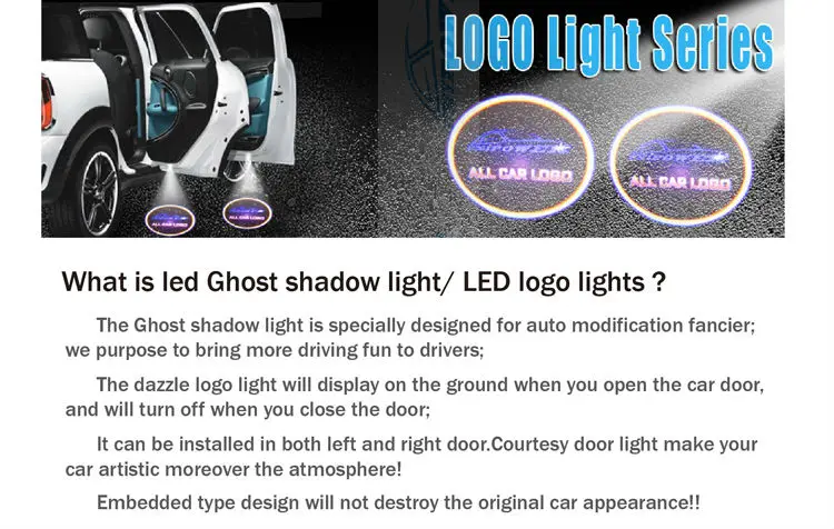 Super Bright Ghost Shadow Light G3 G7 Puddle Light For All Car