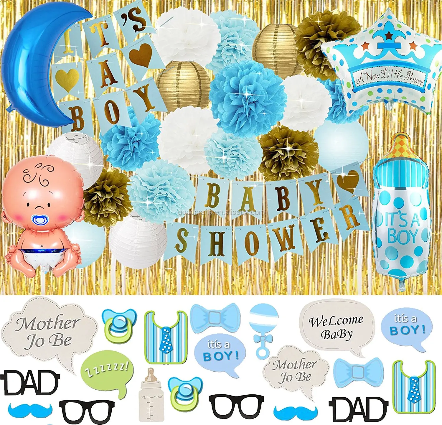 2018 Amazon It S A Boy Baby Shower Banner Balloon Pom Poms Favors Party Decorations For Boys Baby Shower Decoration Set Buy Baby Shower Decoration