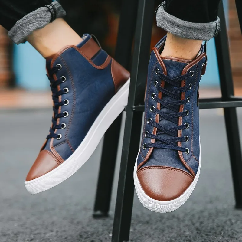 Reliable Supplier Brand Denim Fabric Walking Shoes Trend Retro High-top ...