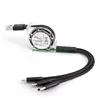 3 in 1 Multi retractable cable USB Charging Cable for iPhone fast charging cable