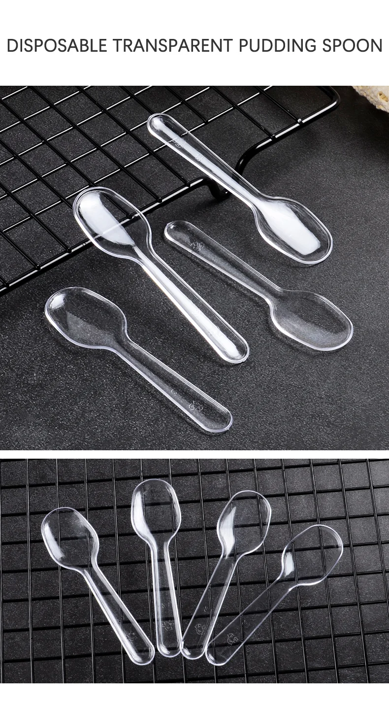8.4cm Disposable Plastic Spoon /dessert Spoon /ice Cream Spoon Scoop