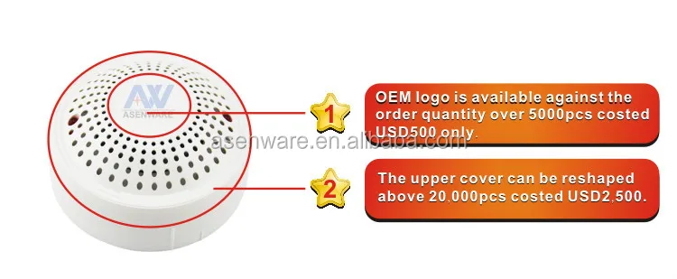 Room Fire Accident Alarm DC Portable Firefighting Smoke Detector