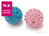 Rhinestones crystal ball earrings rhinestone polymer beaded balls