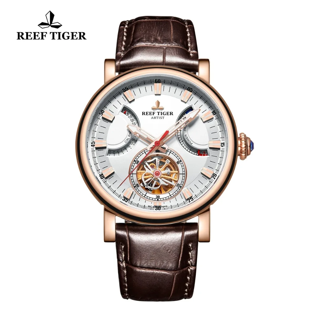
Reef Tiger / Popular Watches Classic watches for men with Self-winding Auto Date Attractive Clock Hot Selling Solid steel 