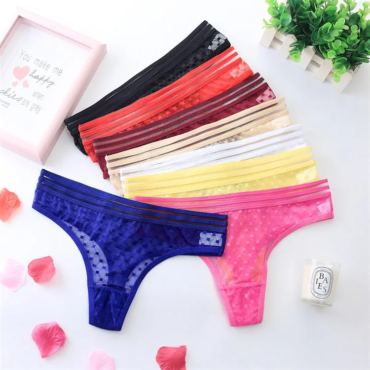 High Attractive Female Ladies Full Lace White Sexy Tanga Underwear ...