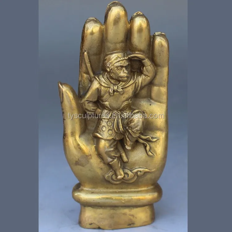 Wholesale Small Bronze Hand Holding A Golf Ball Sculptures Decorative