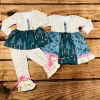 2018 Plain Dyed Technics 2 pcs cute clothing sets baby girls sets