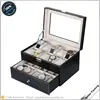 Large Leather Two Layer 20 Slots Watch Collection Storage Case
