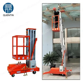 8m Aluminium Single Person Hydraulic Lifts / Vertical Electric Man Lift ...