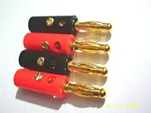 20 pcs High quality 4mm Banana Plug Gold Plated Red + Black Lenth 40mm