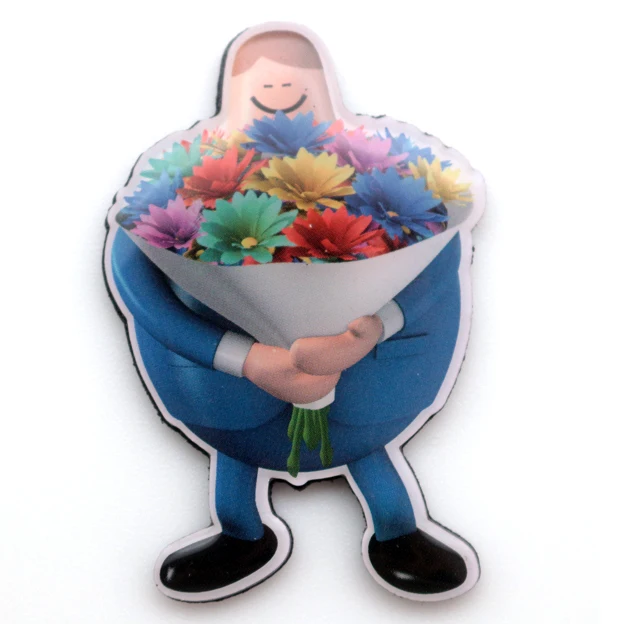 Cheap Promotional gift Custom 3d metal Flat Fridge Magnets