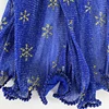 Islamic lady's new gold silk bright silk print beaded scarf shawl