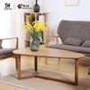 chinese supplier fancy living room furniture new design modern oval round solid wooden tea table