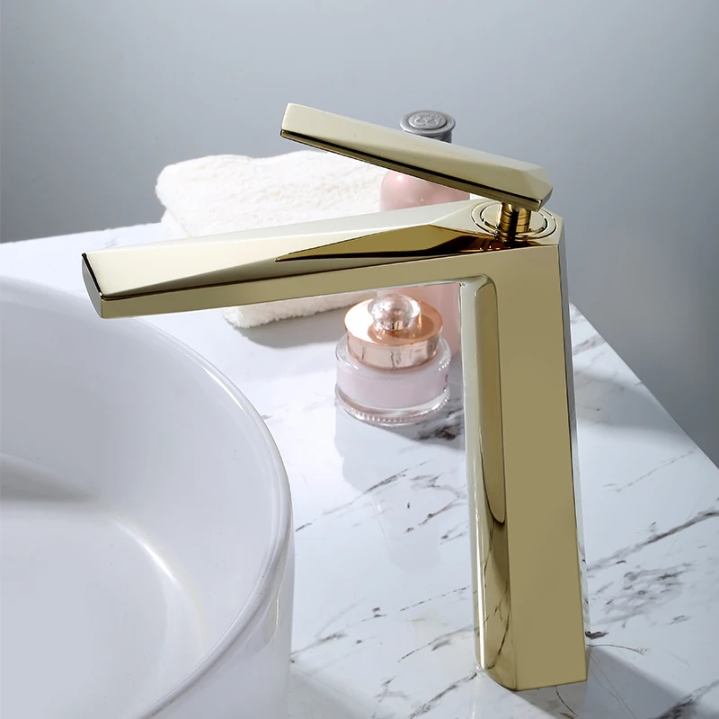 gold bathroom taps