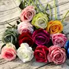 red real touch white roses artificial flowers bunch wedding for home decorative