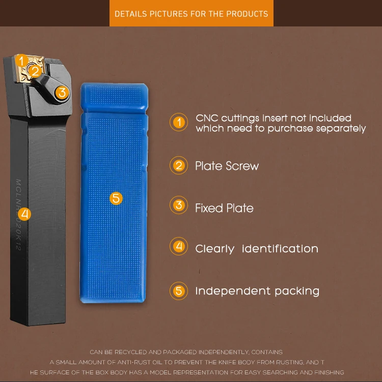 45 Angle Degree Lathe Tool CNC Insert Carbide Internal Holder