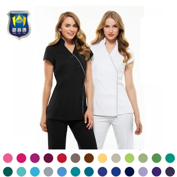 Fashionable Women Hair Beauty Tunics Nail Salon Uniform Thai Spa Fashionable Women Hair Beauty Tunics Nail Salon Uniform Thai Spa