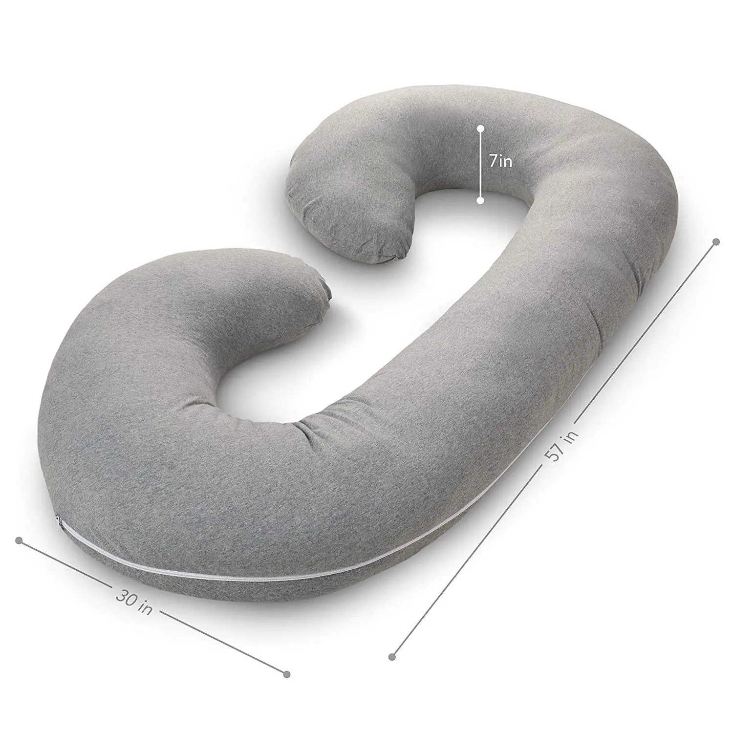 grey pregnancy pillow