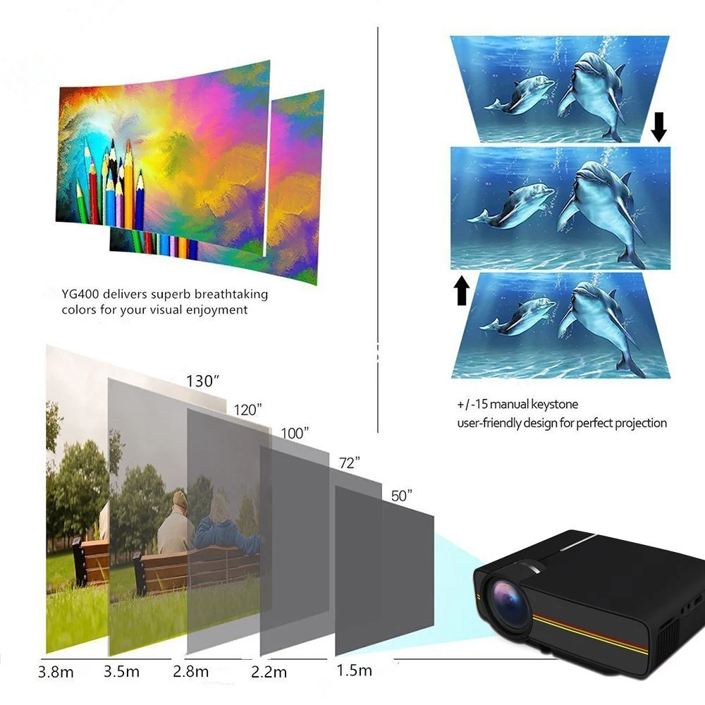 Rohs Mini Led Projector With Lowest Price Yg410 Smart Mini Projector Of