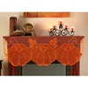 Harvest season and Falls Pumpkin Mantel Scarf Lace Pumpkin table runner