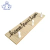 Burlywood Shaker Peg Rack - Decorative Wooden Wall Peg Coat Hooks, Wall Hanging Hook Home Decor