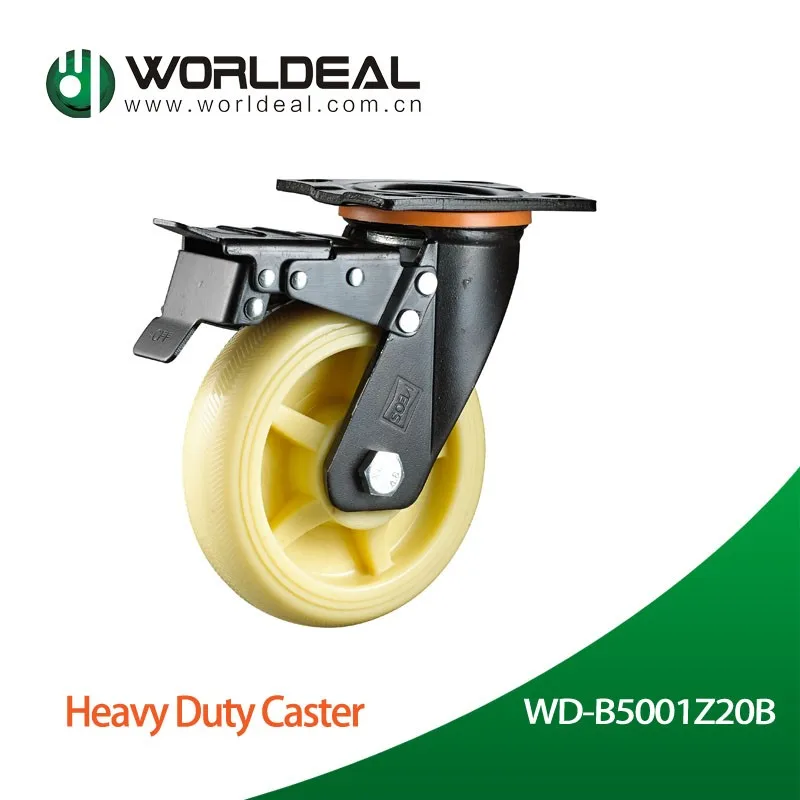 Roller Ball Casters Solid Rubber Wheel Heavy Duty Trolley Wheels Steel