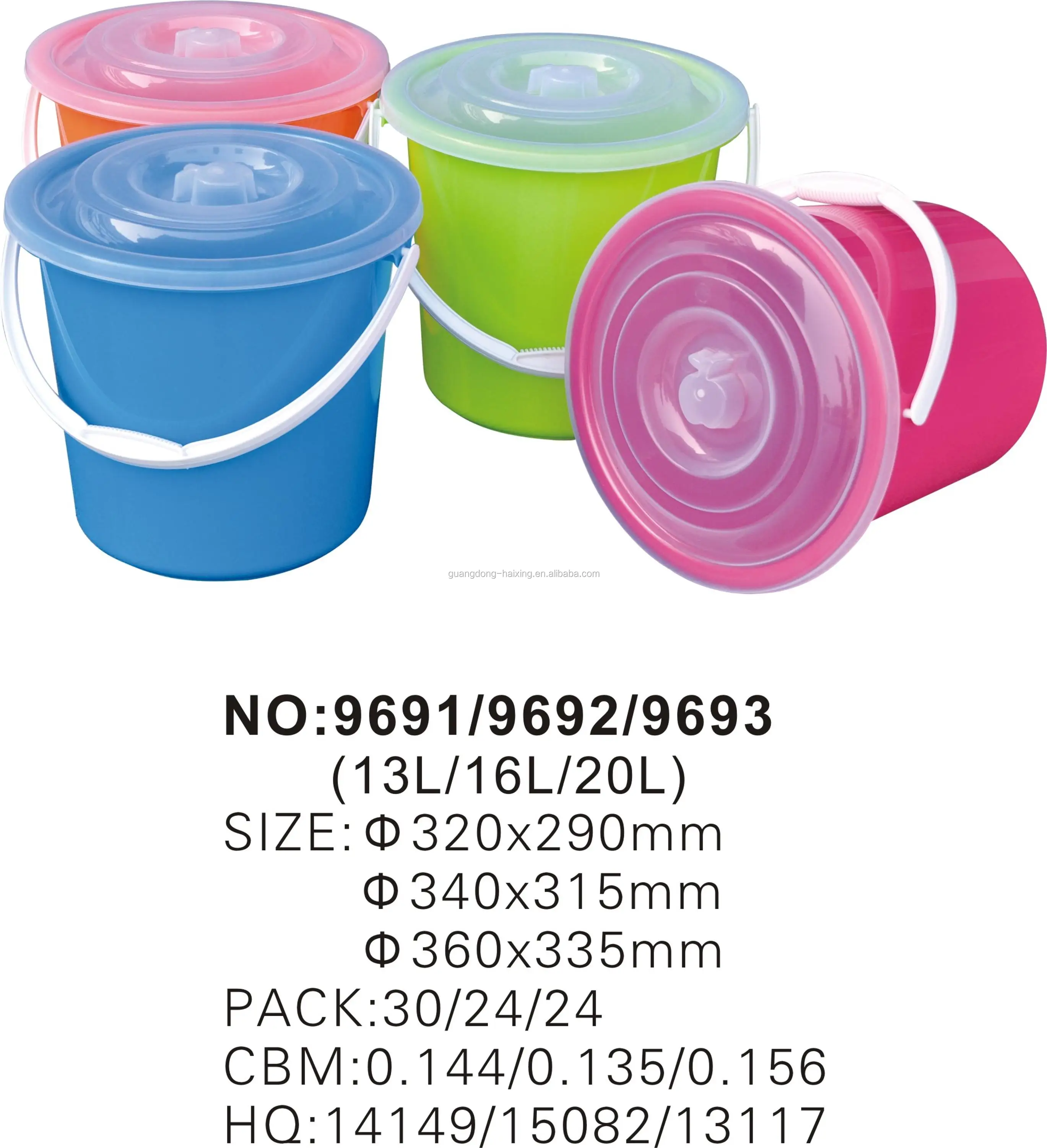 9L round container plastic bucket animal pattern sand bucket with lid plastic barrel for children
