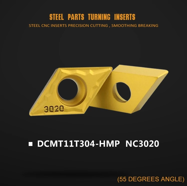 Dcmt070204 Ma Vp15tf Tungsten Carbide Inserts Tips For The Stainless