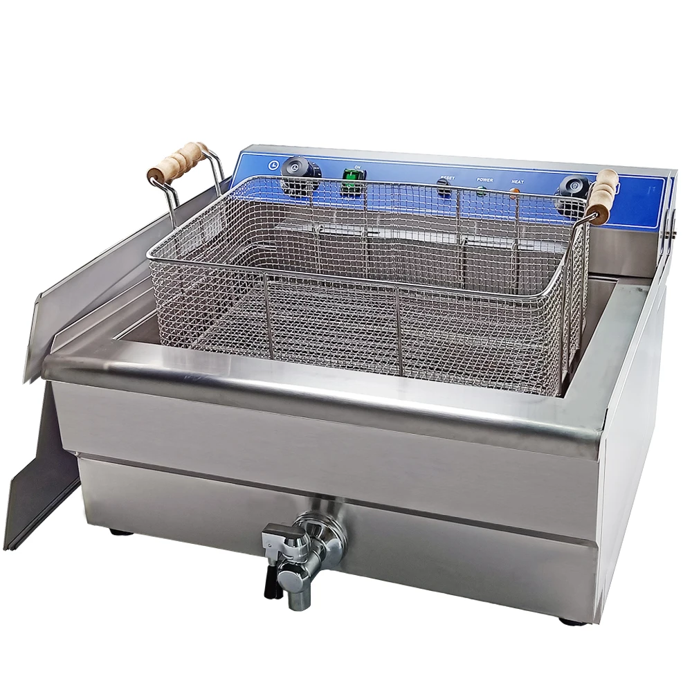 30l Deep Fryer/ Dual Temperature Control Setting For Large Capacity