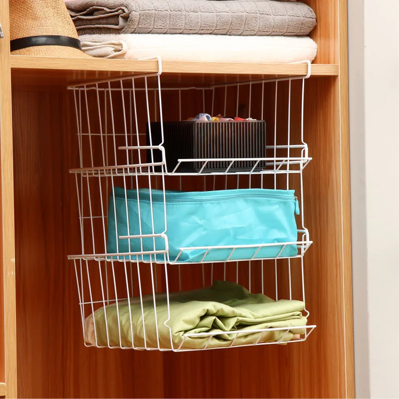 Stackable Under Shelf Hanging Storage Basket Rack Organizer Buy