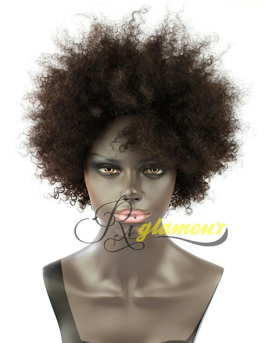 Buy Riglamour Short Kinky Curly Afro Wig For African American Real