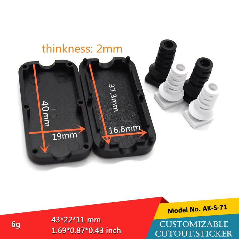 Szomk Plastic Electronic Enclosure With Cable For Electronic Project ...