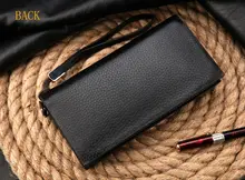 hot sales men s wallet fashion brand zipper leather purse card holder multifunctional business long man
