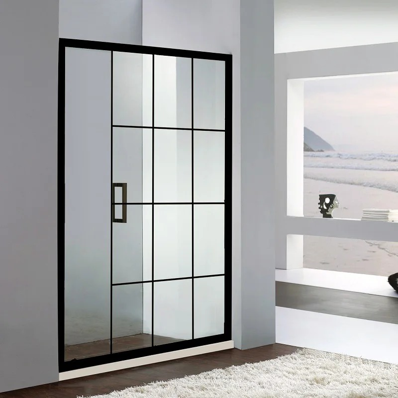 High quality bathroom enclosure design shower door in black