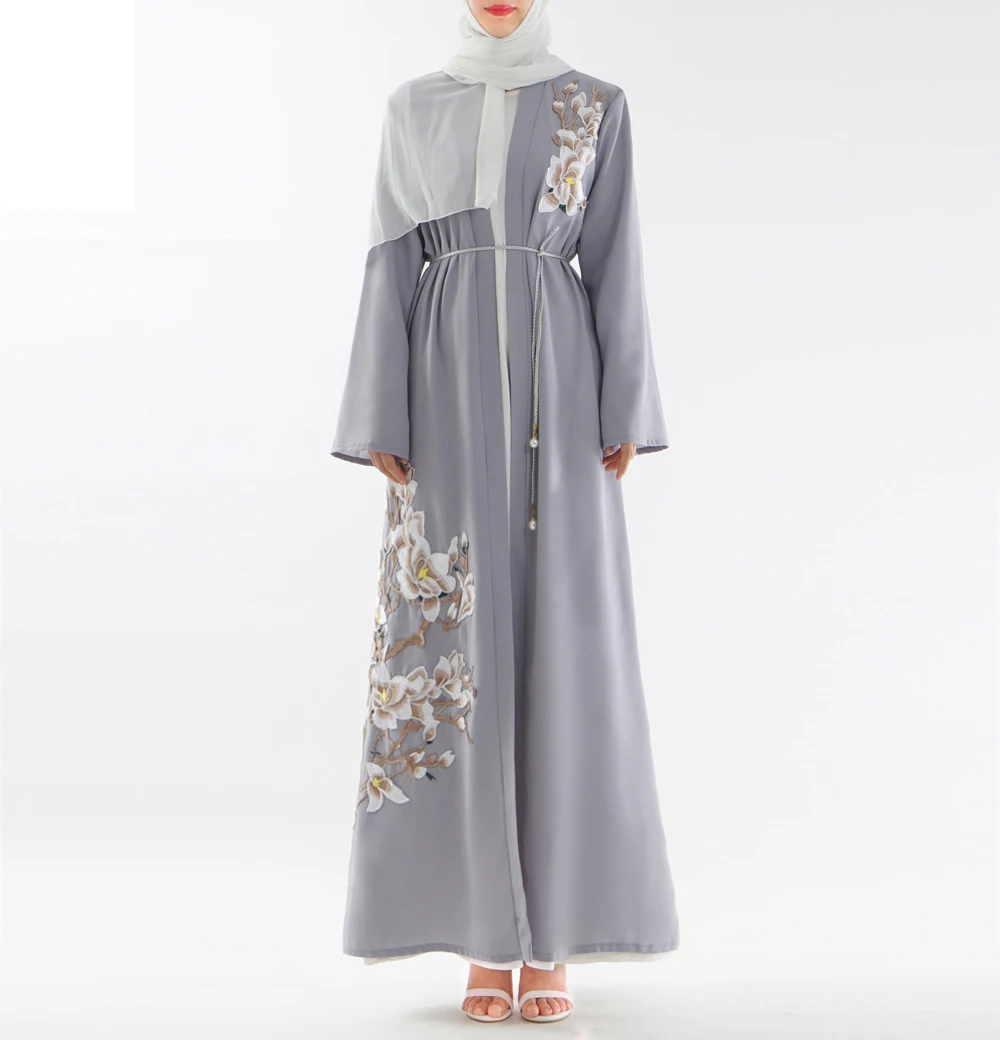 Dubai Open Embroidery Elegant Graceful Muslim Abaya - Buy Dubai Open