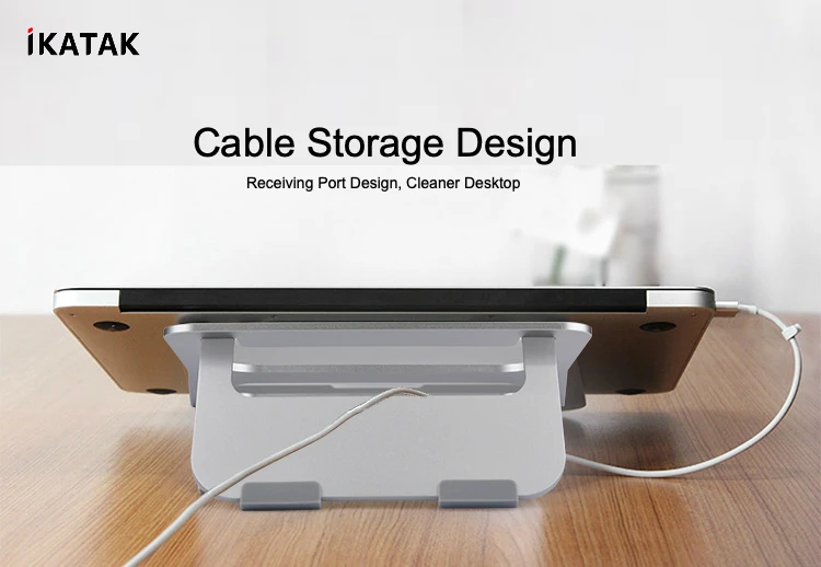 IKATAK Best Aluminum Ergonomic Portable Foldable Laptop Table Stand